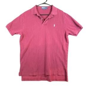 Polo Ralph Lauren Mens Shirt Plum Collared Polo 100% Cotton Short Sleeve Large